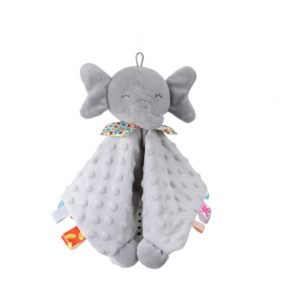 Manta de apego elefante gris para bebé