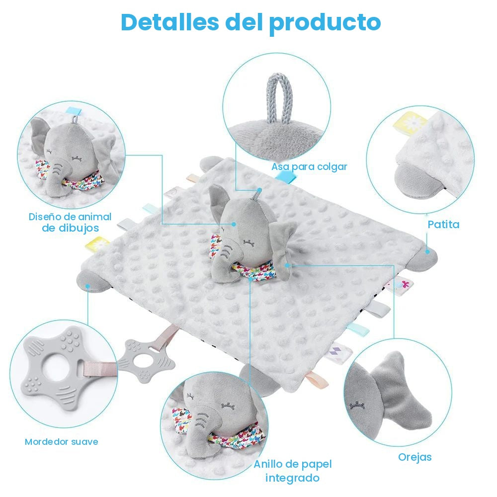 Manta de Apego Elefante – Doudou Suave para Bebé