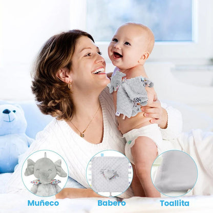 Manta de Apego Elefante – Doudou Suave para Bebé